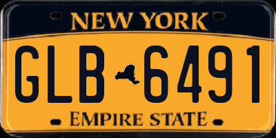 NY license plate GLB6491