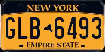 NY license plate GLB6493