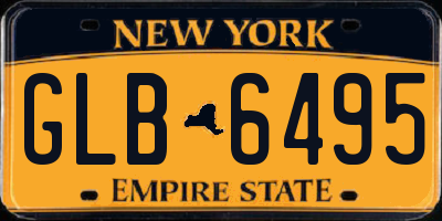 NY license plate GLB6495