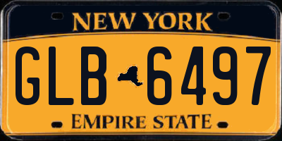 NY license plate GLB6497