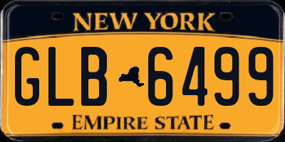 NY license plate GLB6499