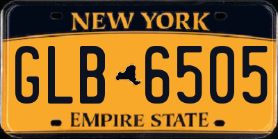 NY license plate GLB6505