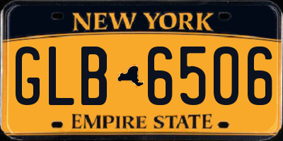 NY license plate GLB6506