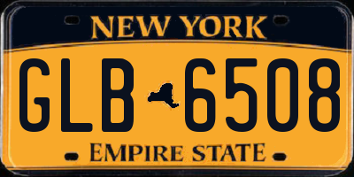 NY license plate GLB6508