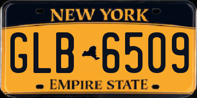 NY license plate GLB6509