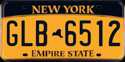 NY license plate GLB6512