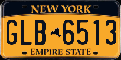 NY license plate GLB6513