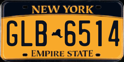 NY license plate GLB6514