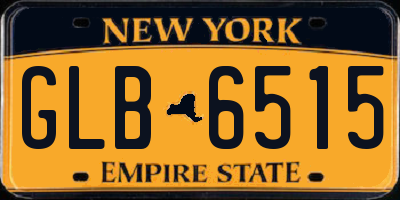 NY license plate GLB6515