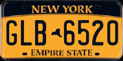 NY license plate GLB6520