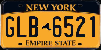 NY license plate GLB6521