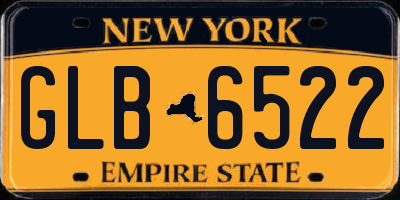 NY license plate GLB6522