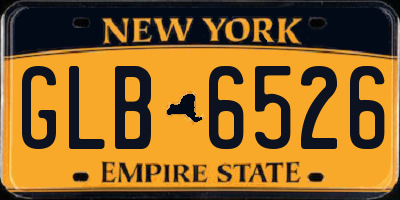 NY license plate GLB6526