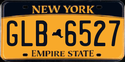 NY license plate GLB6527