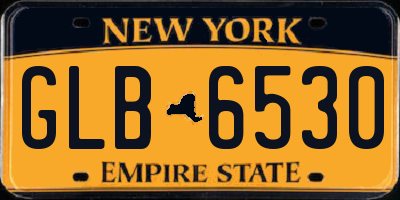 NY license plate GLB6530