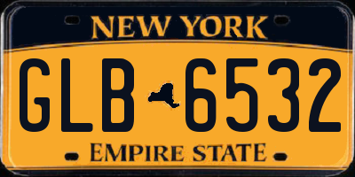 NY license plate GLB6532