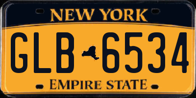 NY license plate GLB6534