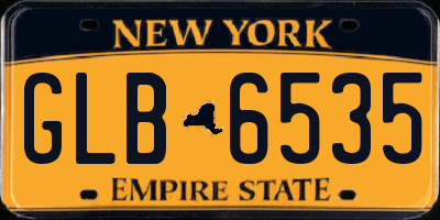 NY license plate GLB6535