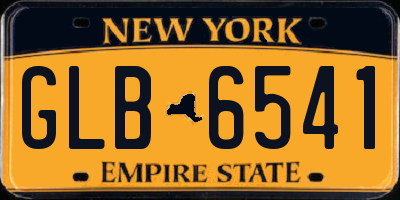 NY license plate GLB6541