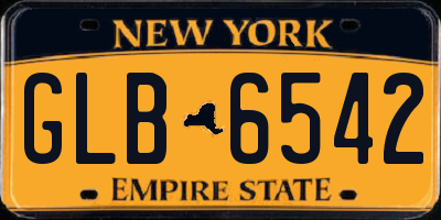 NY license plate GLB6542