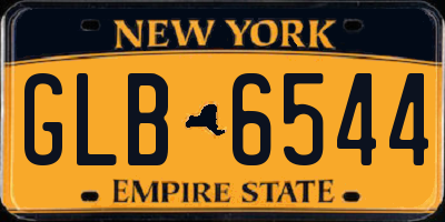 NY license plate GLB6544