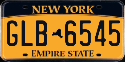 NY license plate GLB6545