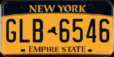 NY license plate GLB6546
