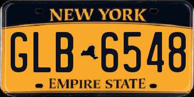 NY license plate GLB6548