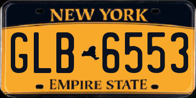 NY license plate GLB6553