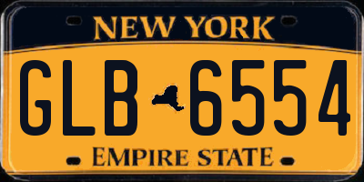 NY license plate GLB6554