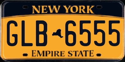 NY license plate GLB6555