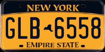 NY license plate GLB6558