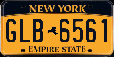 NY license plate GLB6561
