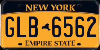 NY license plate GLB6562
