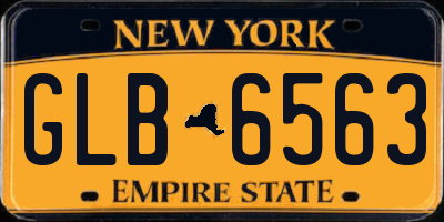 NY license plate GLB6563