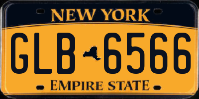 NY license plate GLB6566