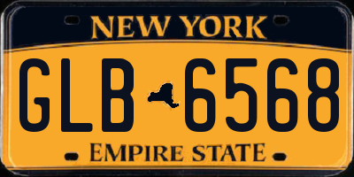NY license plate GLB6568