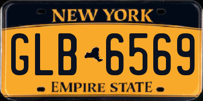 NY license plate GLB6569