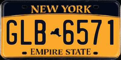 NY license plate GLB6571