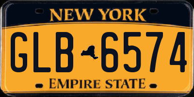 NY license plate GLB6574