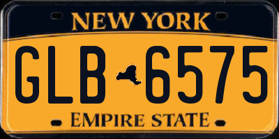 NY license plate GLB6575