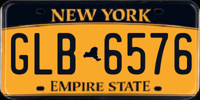 NY license plate GLB6576