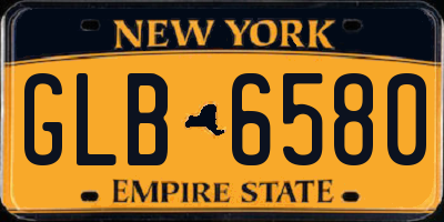 NY license plate GLB6580