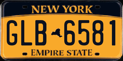 NY license plate GLB6581