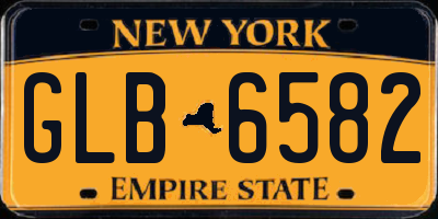 NY license plate GLB6582