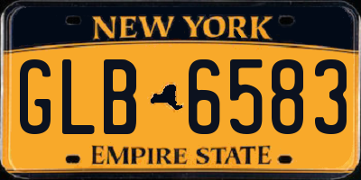 NY license plate GLB6583