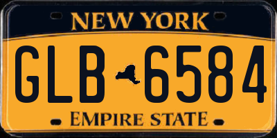 NY license plate GLB6584
