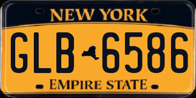 NY license plate GLB6586