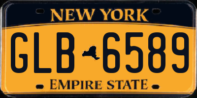 NY license plate GLB6589