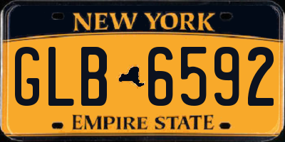 NY license plate GLB6592